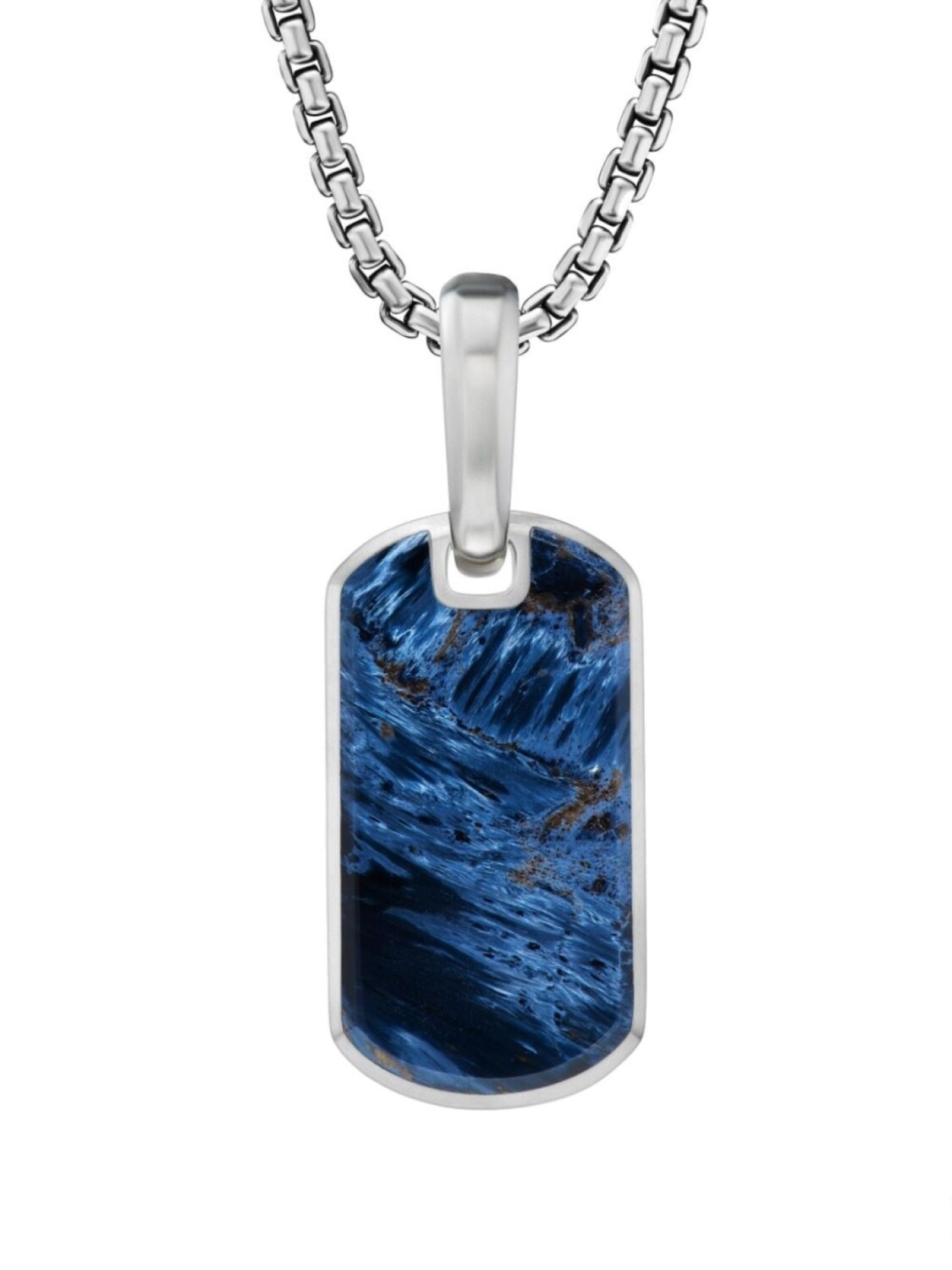 

Серебряная подвеска Chevron Tag с лунным камнем David Yurman, серебряный