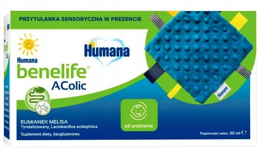 Humana, Benelife Acolic, Биологически активная добавка, 30 мл + сенсорная мягкая игрушка