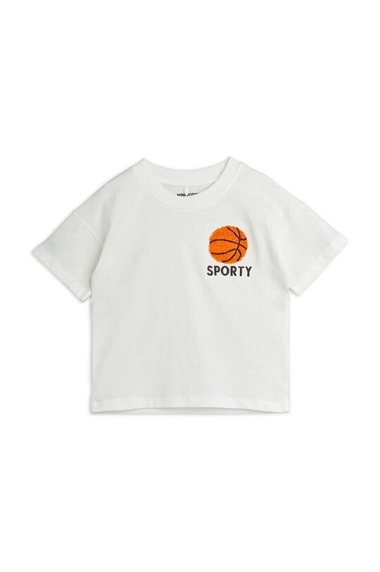 

Mini Rodini Детская хлопковая футболка Баскетбол, белый