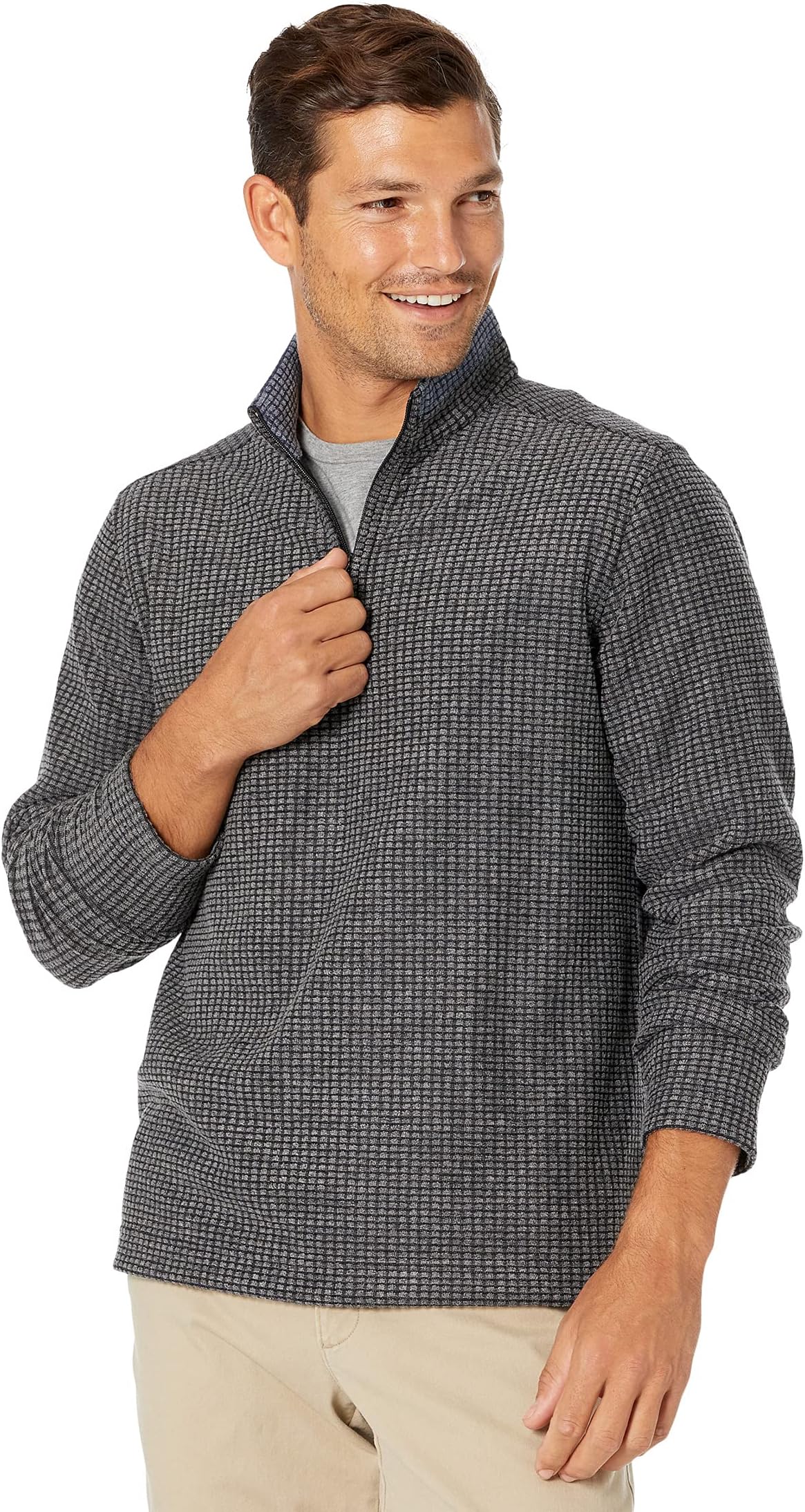 

Свитер Waffle 1/4 Zip Johnston & Murphy, цвет Charcoal