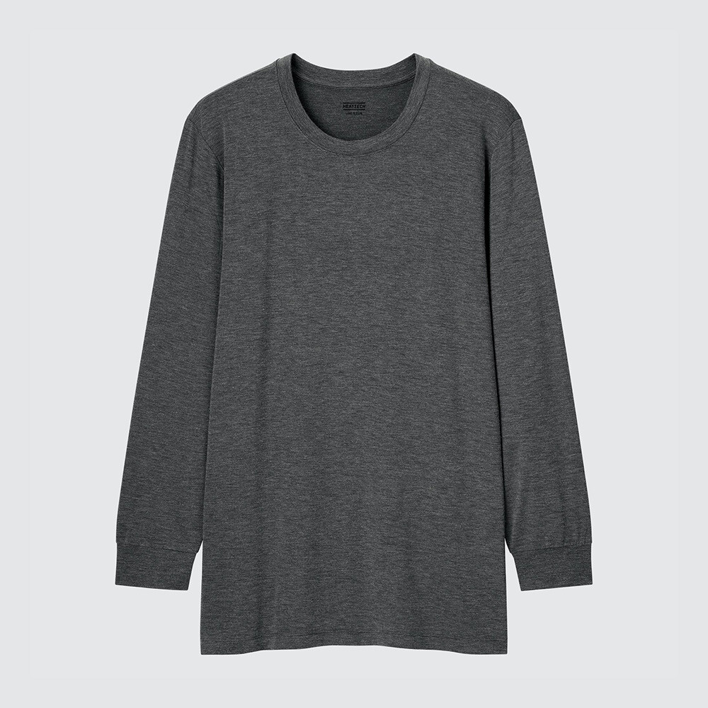 

Мужская футболка Uniqlo HEATTECH с круглым вырезом, темно-серый