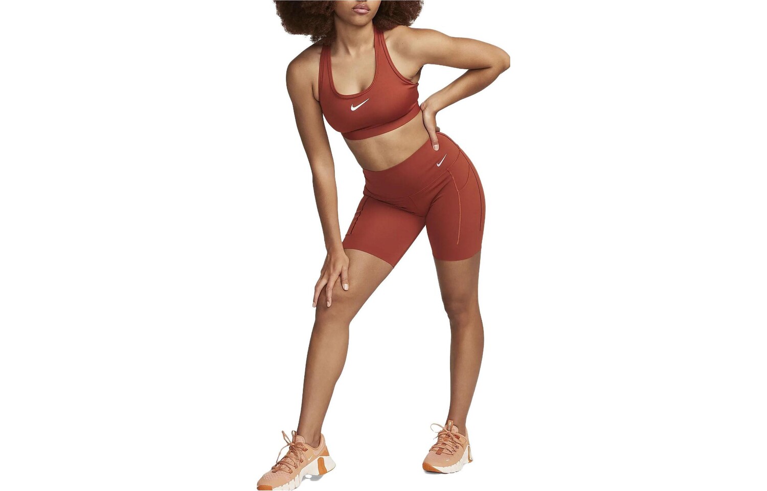

Спортивное нижнее белье женское кирпично-красное Nike