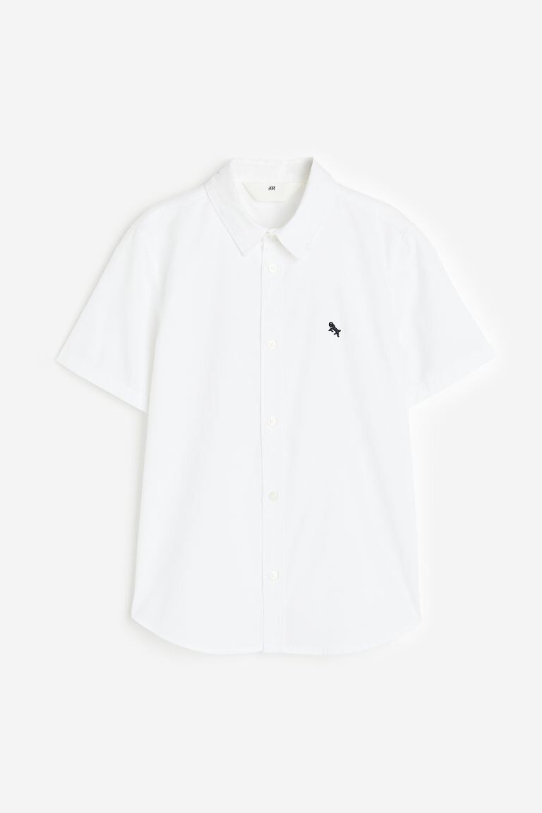 

Хлопковая рубашка с коротким рукавом H&M