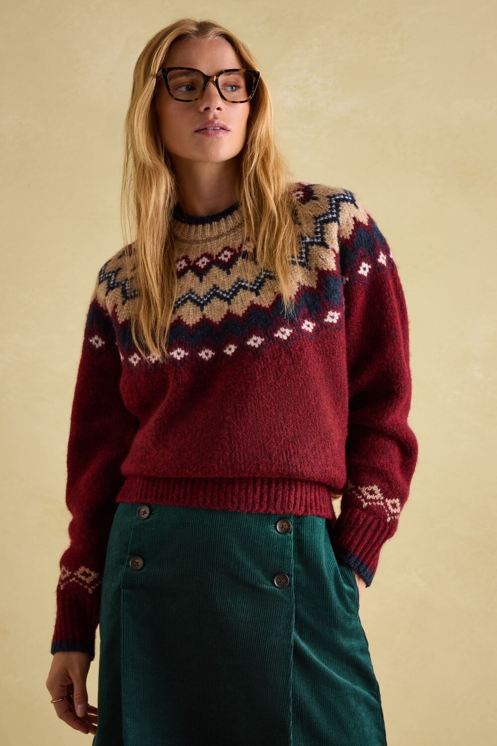 

Джемпер Lowry Fair Isle Joules, красный