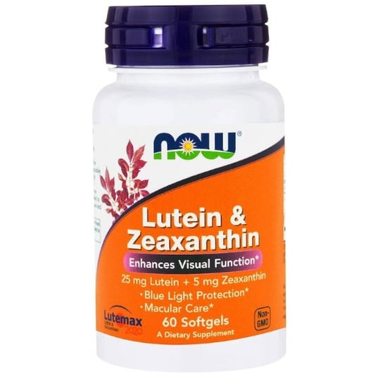 Now Foods, Лютеин 25 мг + Зеаксантин 5 мг 60 капсул