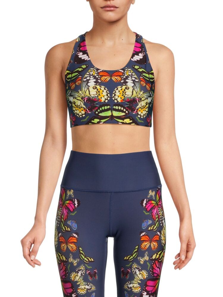 

Спортивный бюстгальтер Duo Butterfly Racerback Terez, цвет Blue Multi