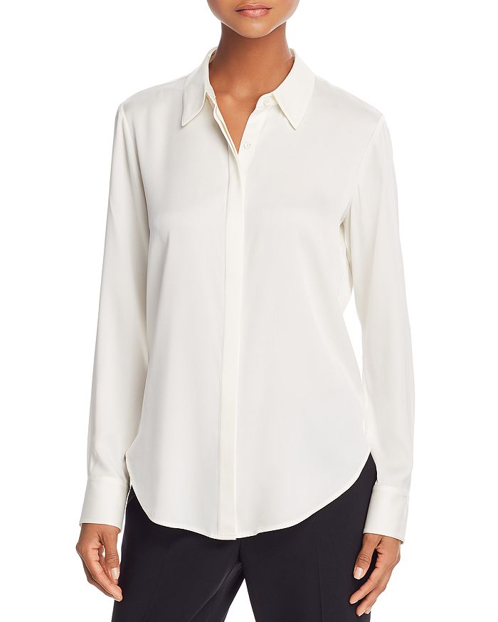 цена Рубашка Sunaya из эластичного шелка Theory
