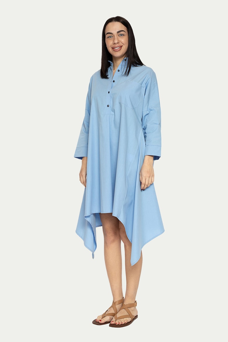 Асимметричное платье с пуговицами Antonia M, синий