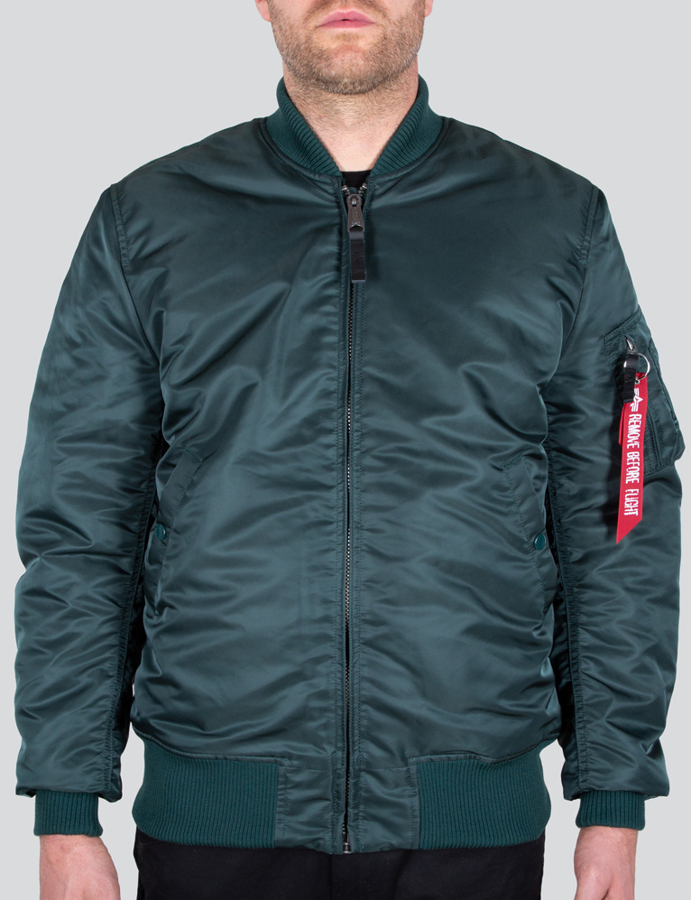 куртка ma 1 ттс alpha industries зеленый MA-1 VF 59 Длинная куртка Alpha Industries, зелено-голубой