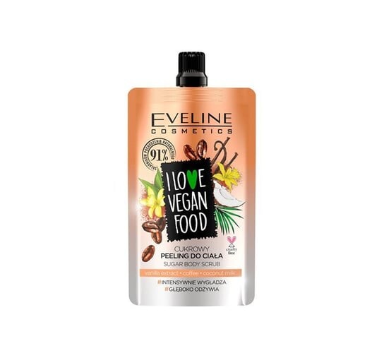 

Сахарный скраб для тела Кофе, 75 мл Eveline Cosmetics, I Love Vegan Food