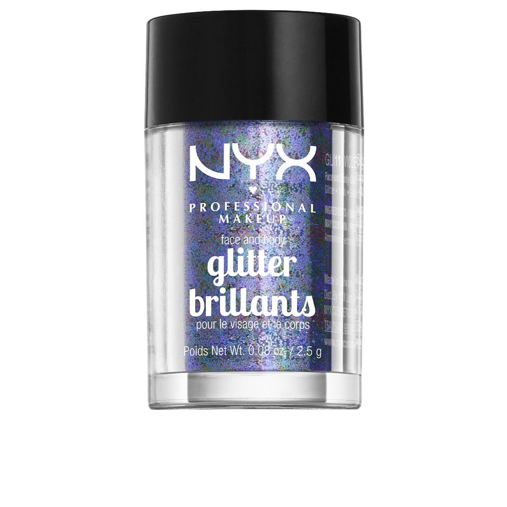 Тени для век Glitter brillants face and body Nyx professional make up, 2,5 г, violet