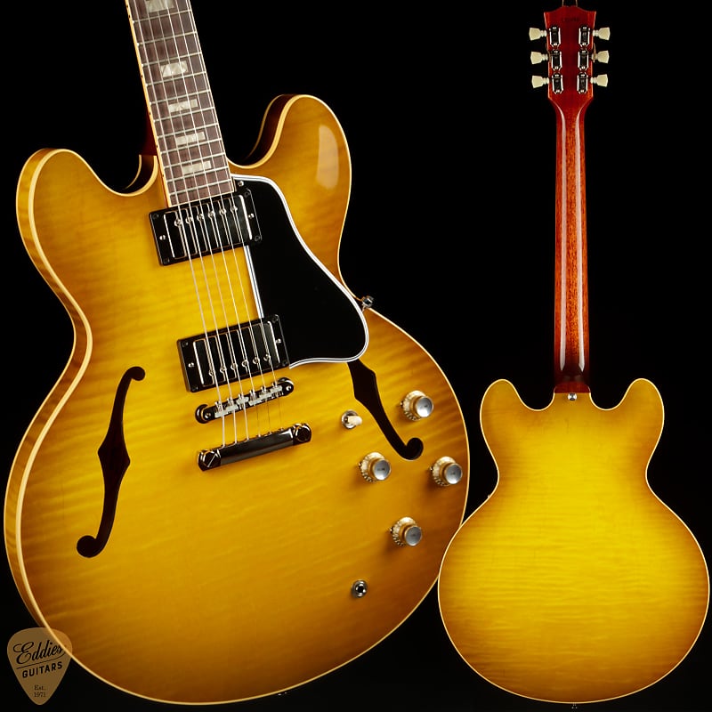 Электрогитара Gibson Custom Shop PSL '64 ES-335 Figured Reissue Gloss Green Lemon