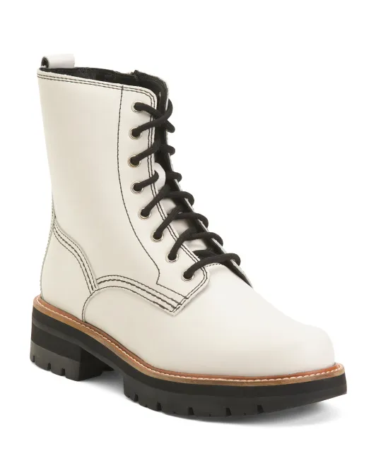 

Кожаные ботинки Orianna с боковой молнией Clarks, белый
