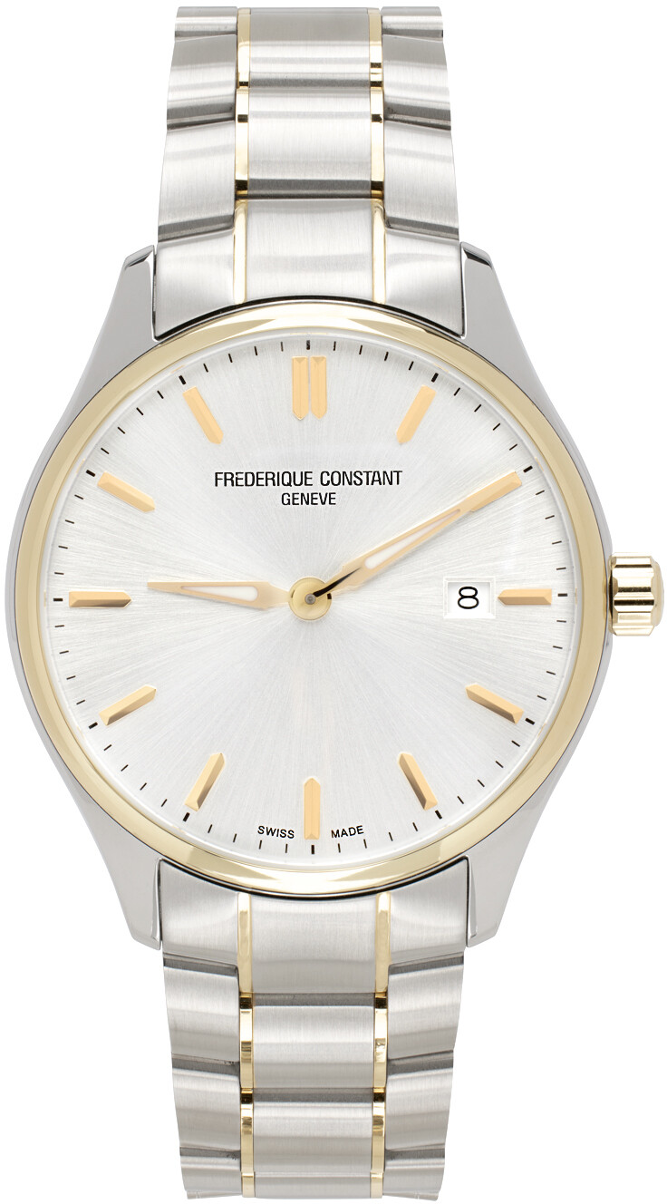 

Серебряные кварцевые часы Frederique Constant