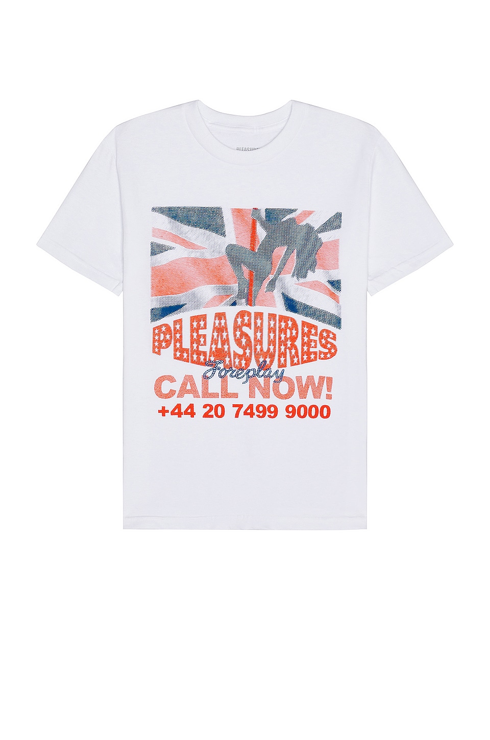 

Футболка Pleasures Call Now T-shirt, белый