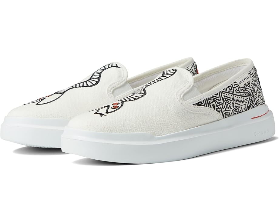

Кроссовки Cole Haan CH X Keith Haring Grandpro Rally Slip-On, белый