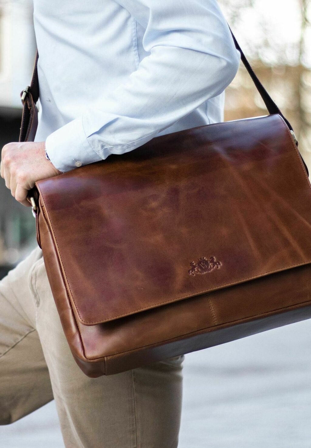 

Сумка для ноутбука MESSENGER BAG SPENCER 15" SID & VAIN, цвет braun-cognac