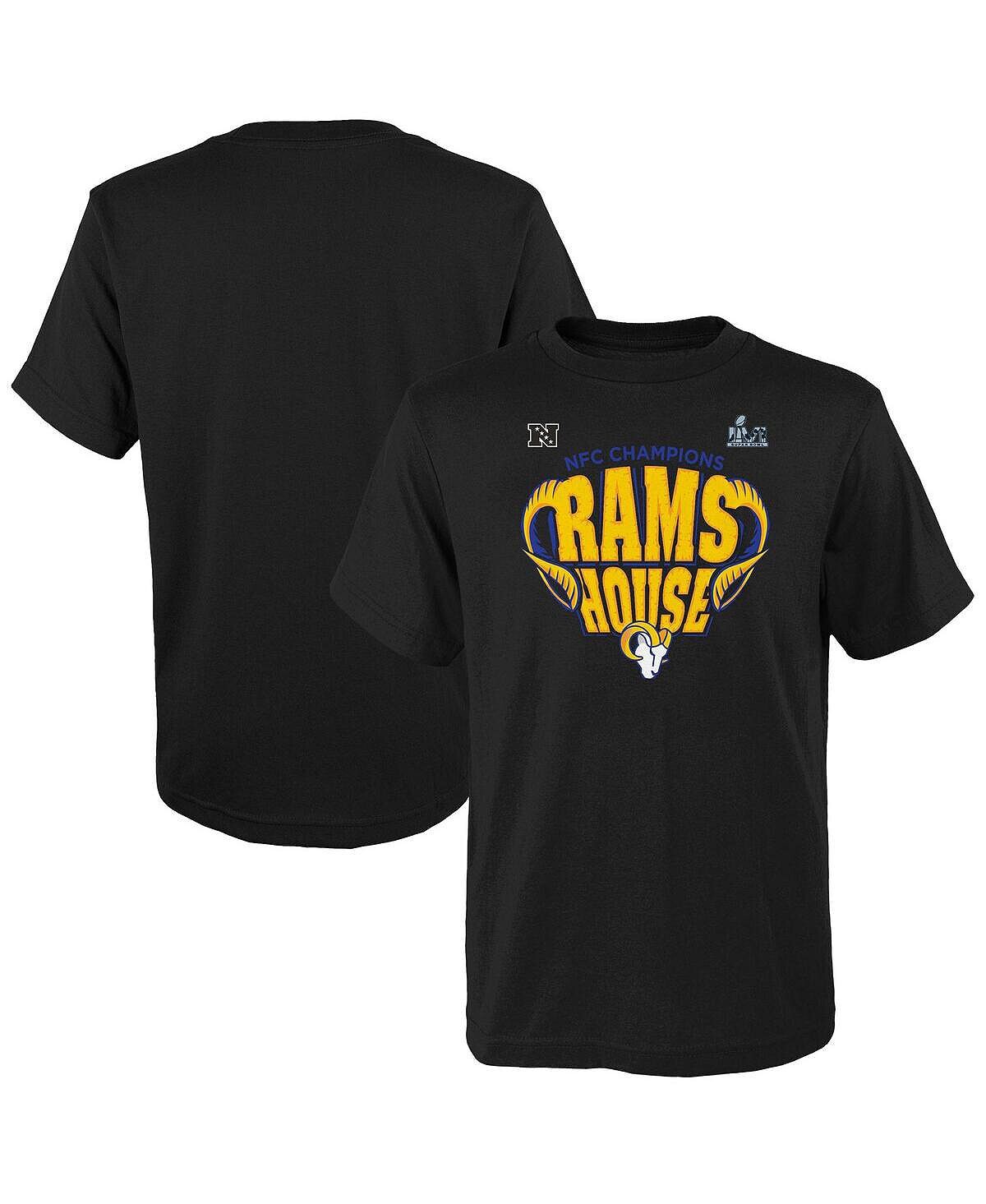 

Черная футболка с логотипом Big Boys Los Angeles Rams 2021 NFC Champions Hometown Fanatics
