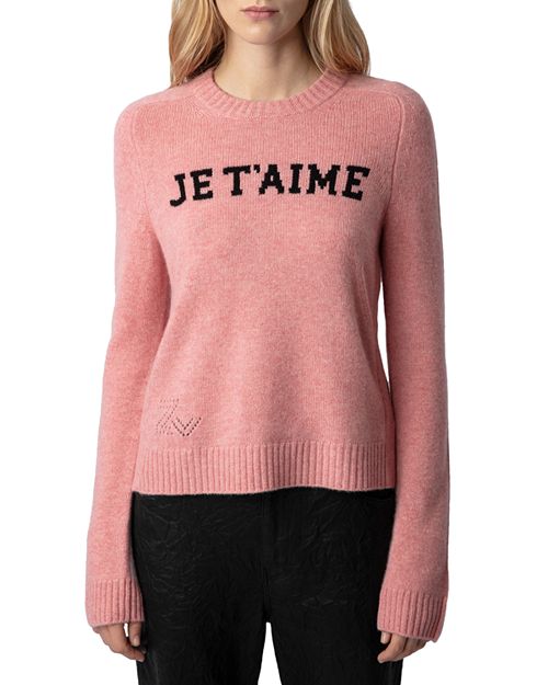 

Кашемировый свитер Lili Ws Je T'aime Zadig & Voltaire, цвет Pink