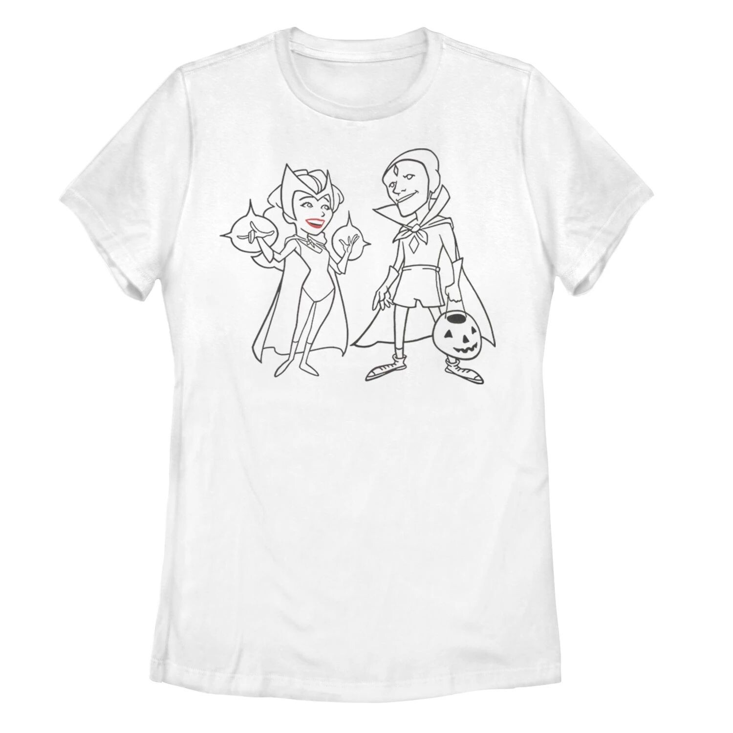 

Детская футболка Marvel WandaVision Halloween Scarlet Witch & Vision Line Art Licensed Character