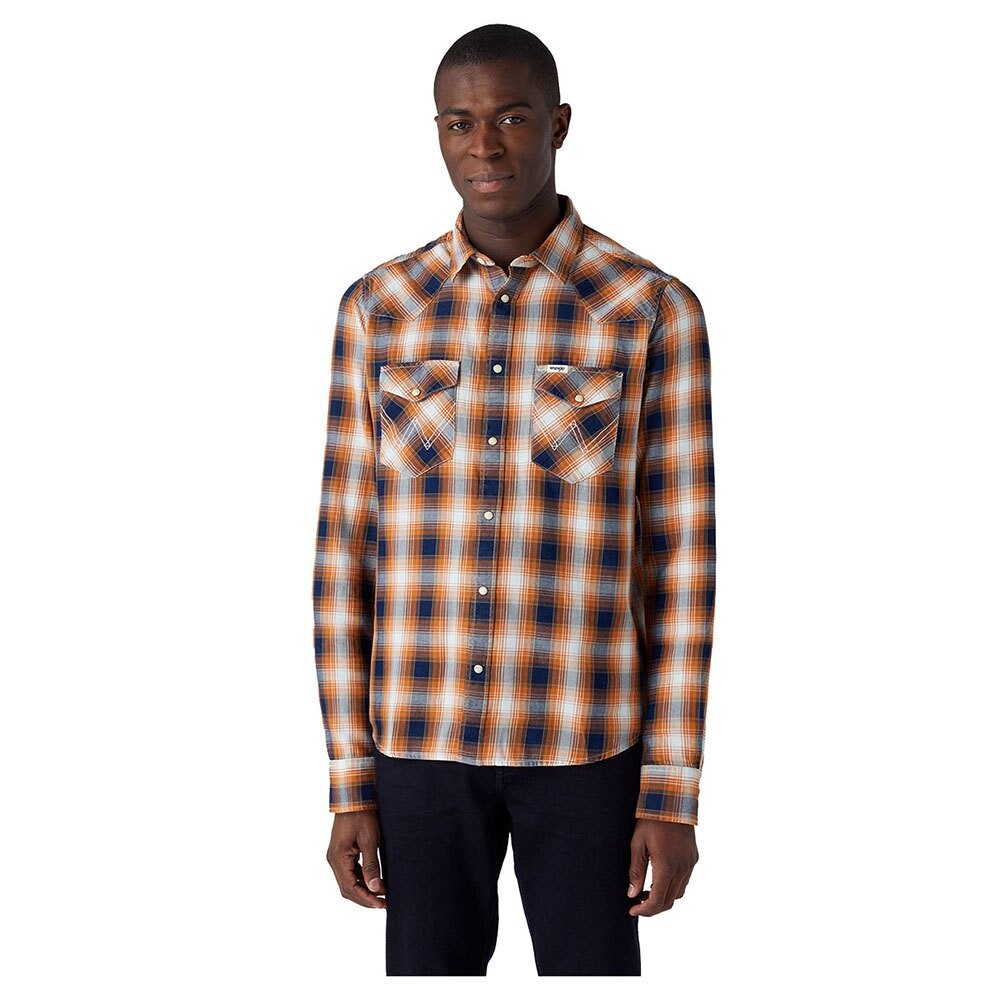 

Рубашка с длинным рукавом Wrangler Western, коричневый