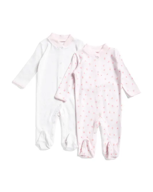 

Комбинезоны с ногами для новорожденных девочек, 2 шт Luxe Threads, розовый