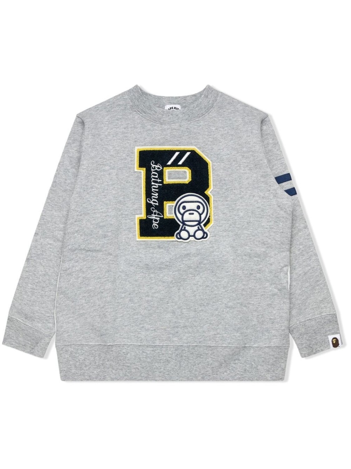 

Толстовка Milo College с круглым вырезом A BATHING APE, серый