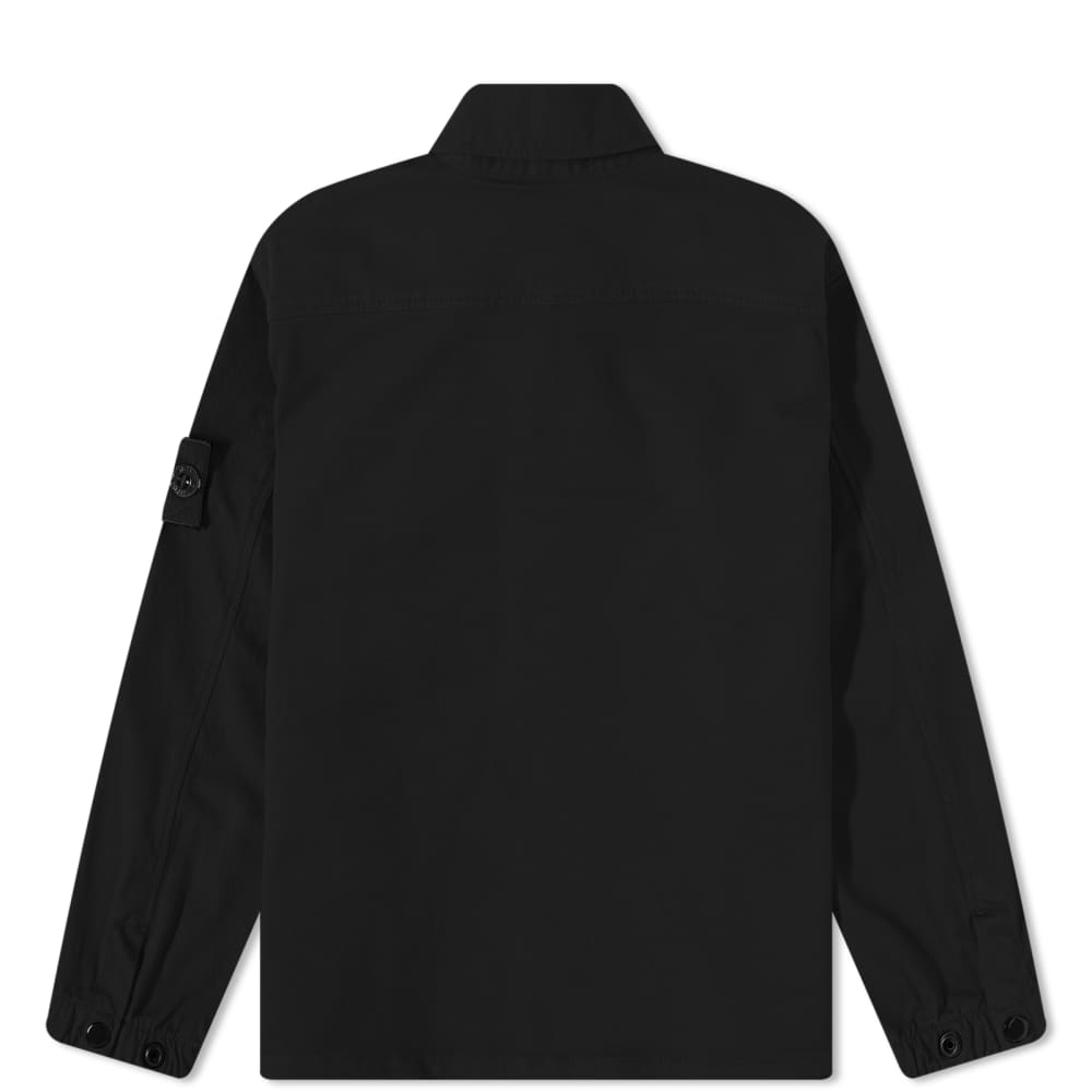 Детская куртка-рубашка Stone Island Junior, черный бомбер stone island размер l бежевый черный