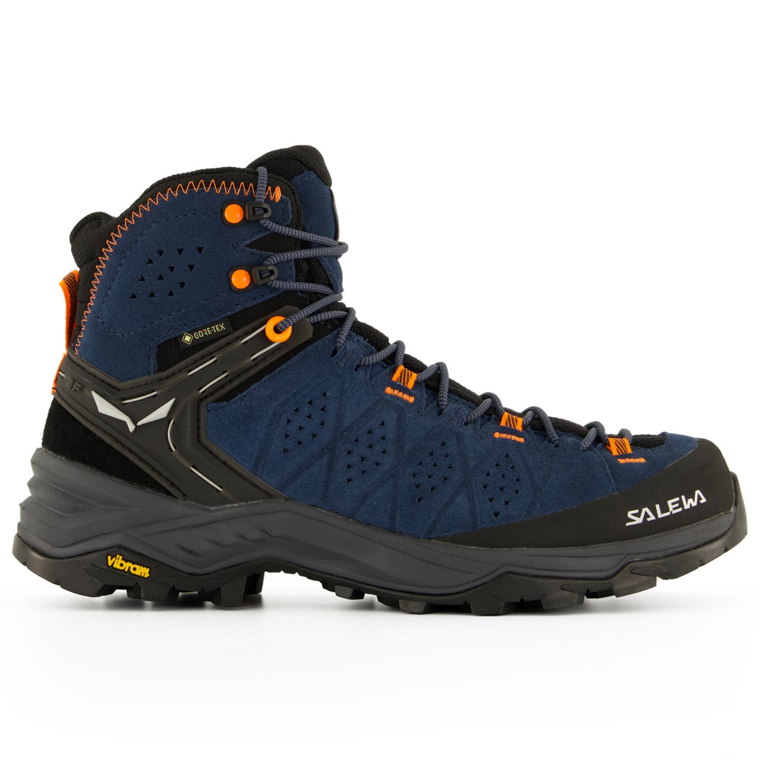 Ботинки для прогулки Salewa Alp Trainer 2 Mid GTX, цвет Dark Denim/Fluo Orange