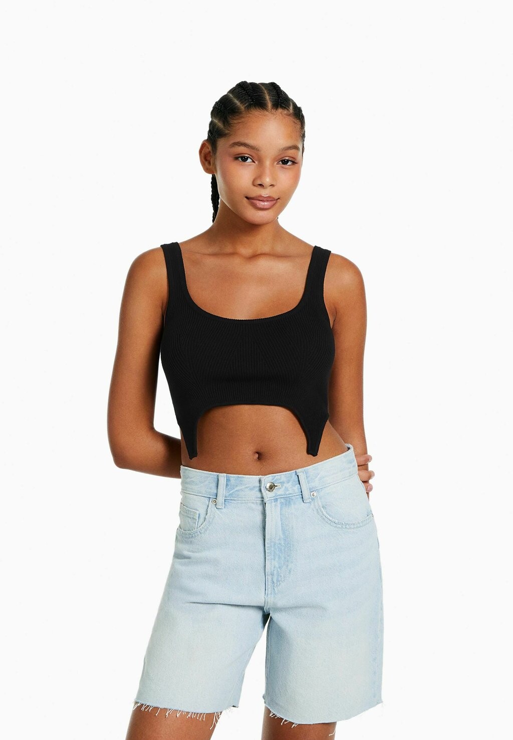 

Джинсовые шорты Bershka, синий