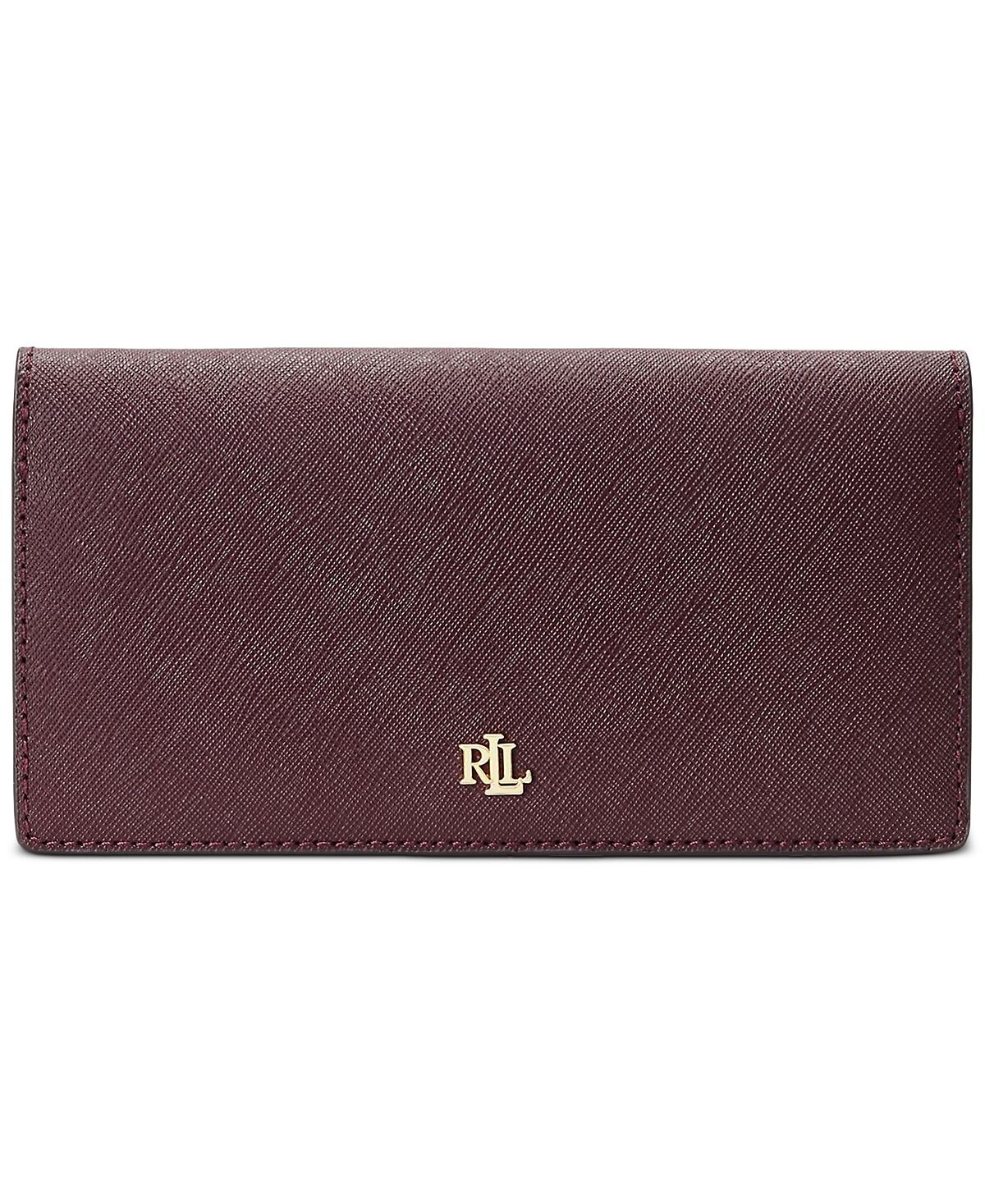 

Тонкий кожаный кошелек Crosshatch Lauren Ralph Lauren