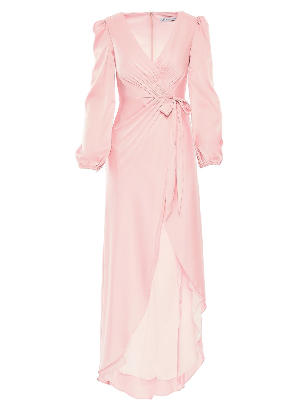 Атласное платье с запахом Ieena Mac Duggal, розовый