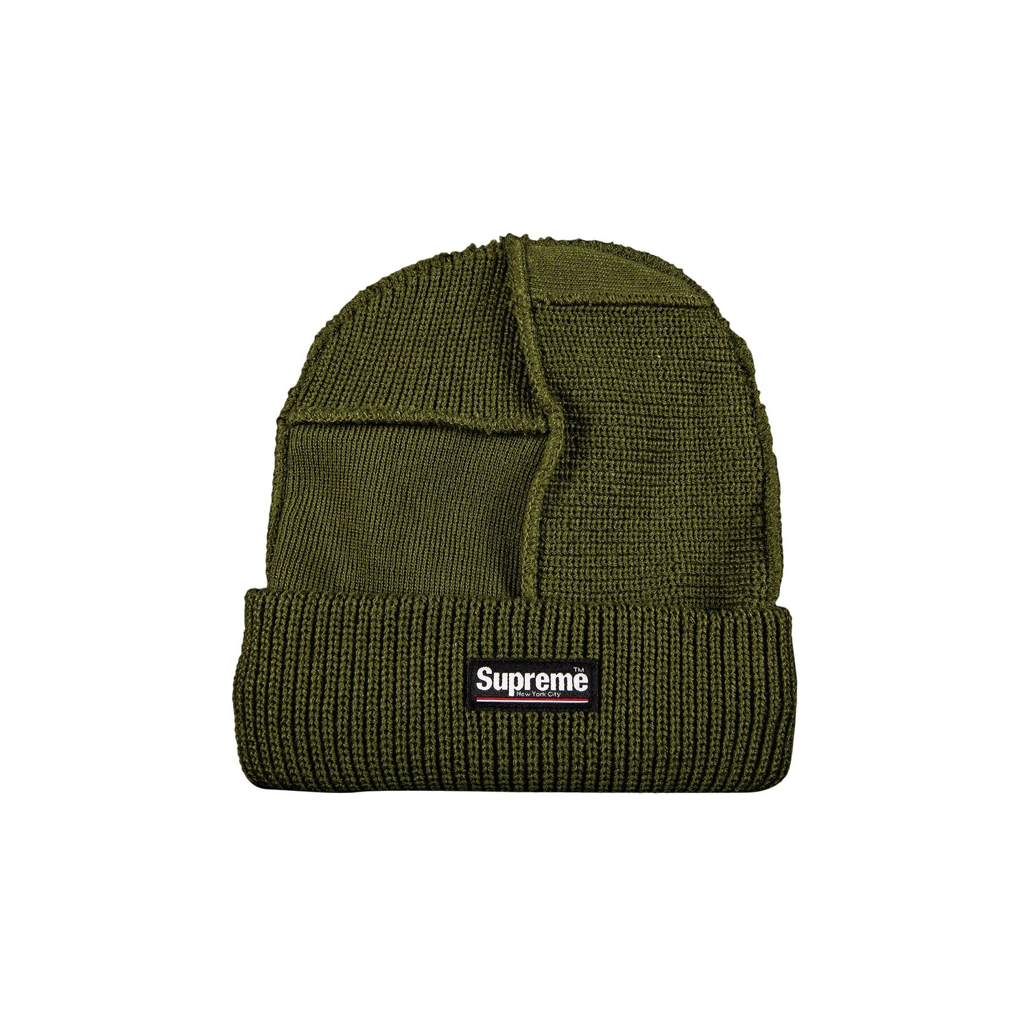 

Шапка-бини Supreme со вставками, цвет Оливковый
