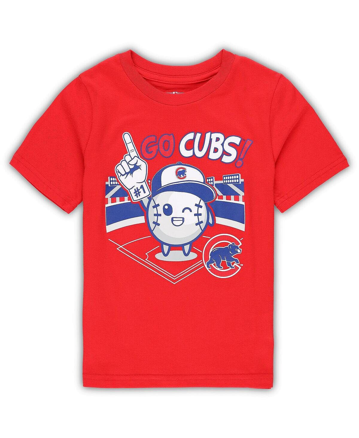 

Красная футболка Chicago Cubs Ball Boy для мальчиков и девочек для малышей Outerstuff