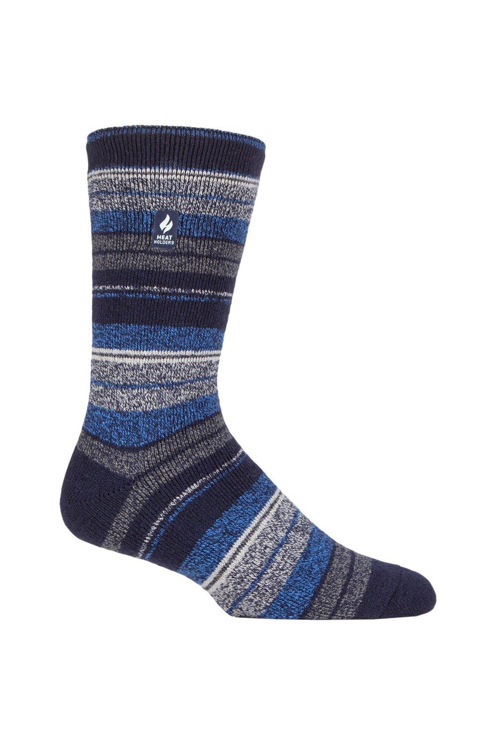1 пара носков в полоску, с рисунком и узором 1.6 TOG Lite SOCKSHOP Heat Holders, синий