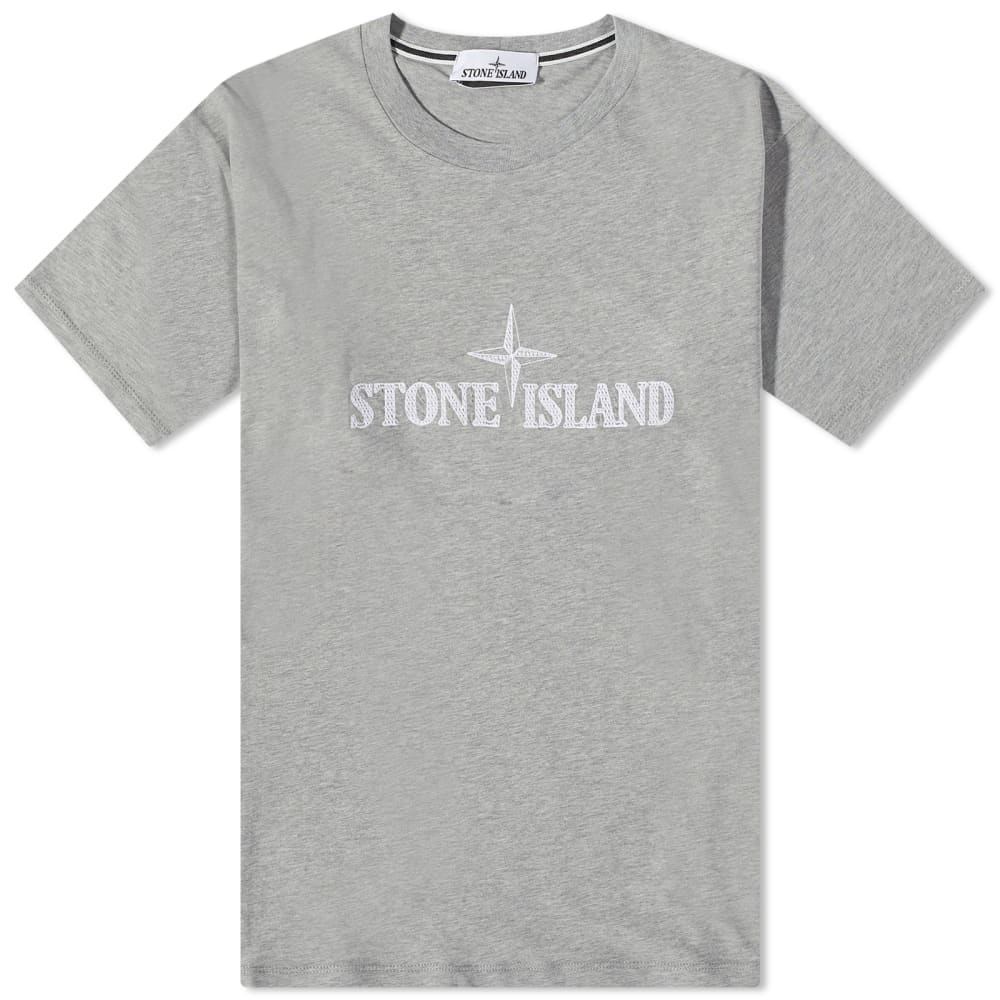 футболка с логотипом stone island stamp center Футболка с логотипом Stone Island на рукавах
