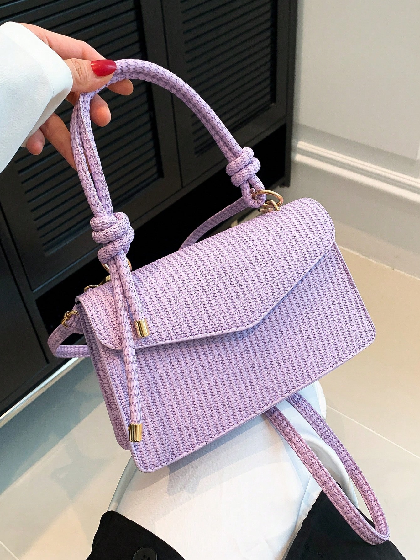 цена Новое поступление женской розовой сумки через плечо через плечо, фиолетовый