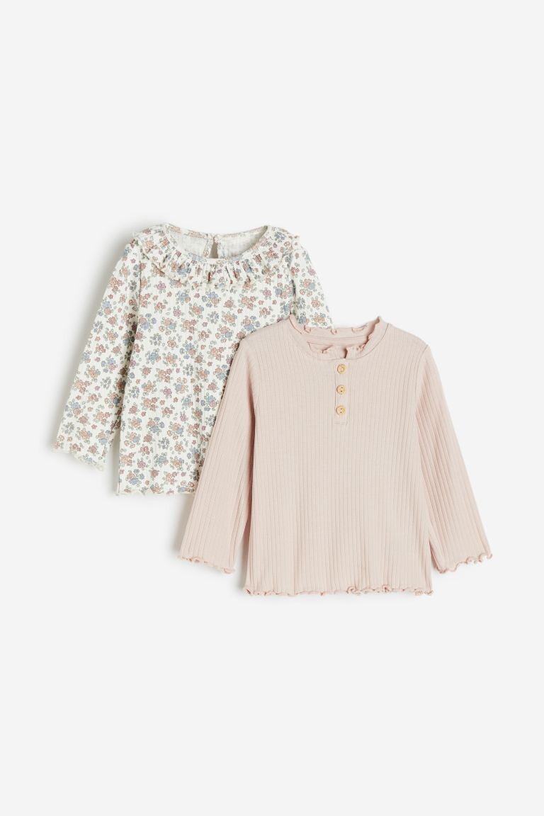 

2 пары рубашек в рубчик H&M, белый