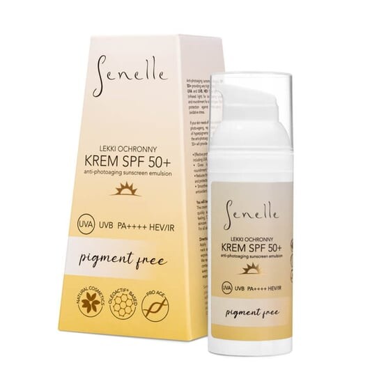 

Легкий защитный крем SPF 50+ без пигмента UVA UVB PA++++ HEV/IR - 50мл - Senelle