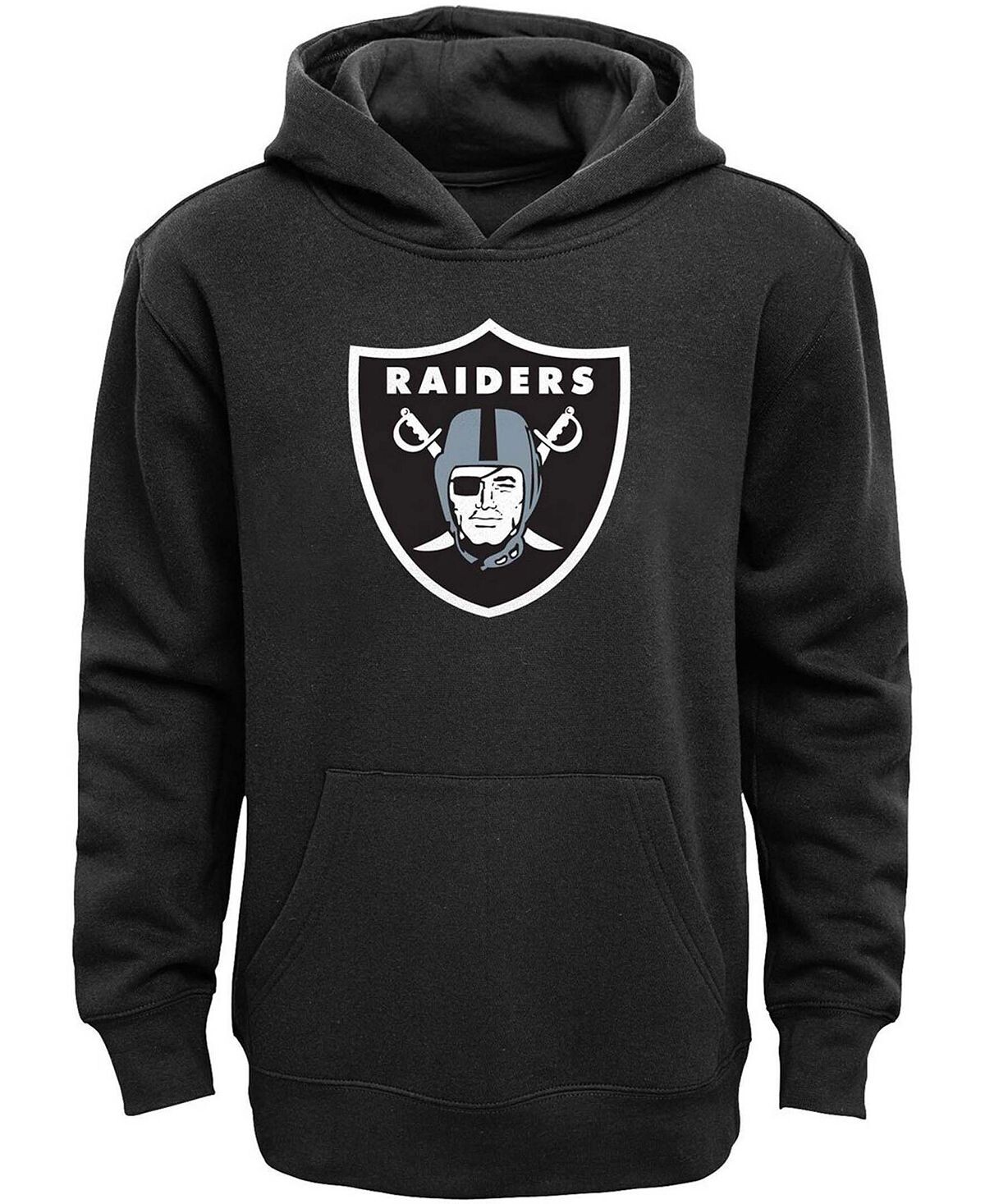 

Черный флисовый пуловер с капюшоном с логотипом Big Boys Las Vegas Raiders Outerstuff