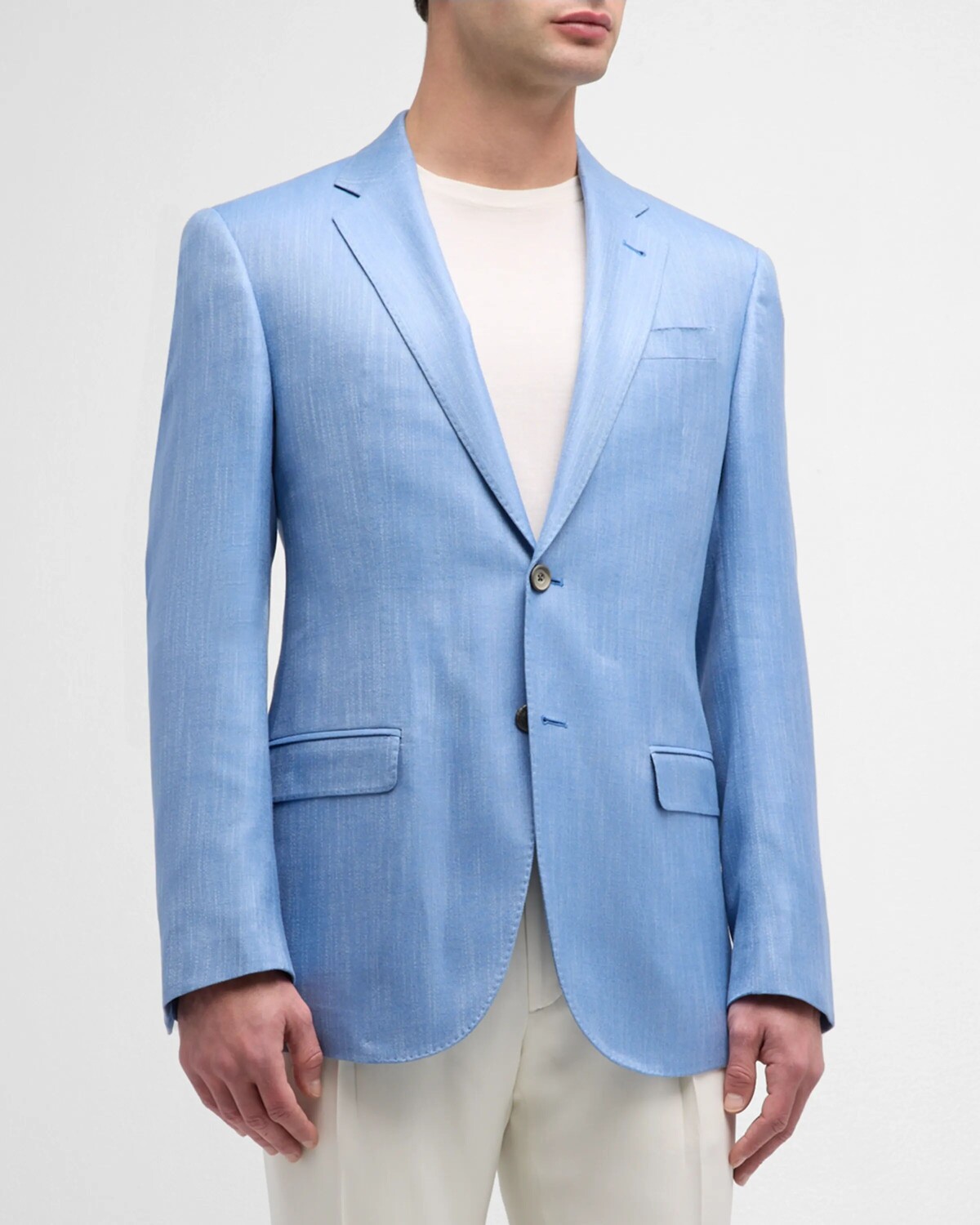 

Мужское спортивное пальто из фактурной вискозы Emporio Armani, цвет Blue