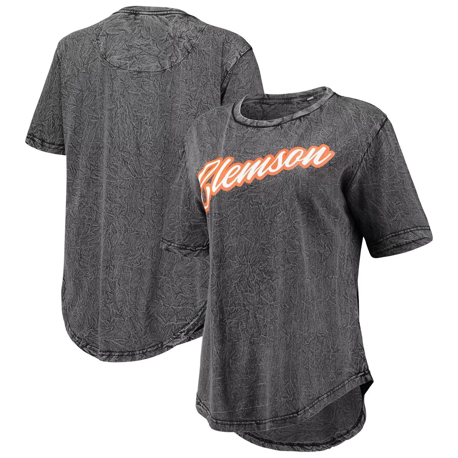 

Черная женская футболка с минералами Clemson Tigers Shortstop Pressbox, Черный