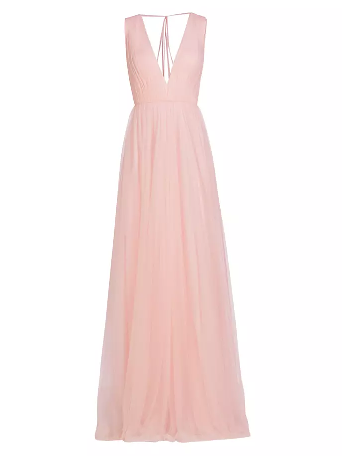 Плиссированное платье Vias из тюля Vera Wang Bride, цвет pale pink