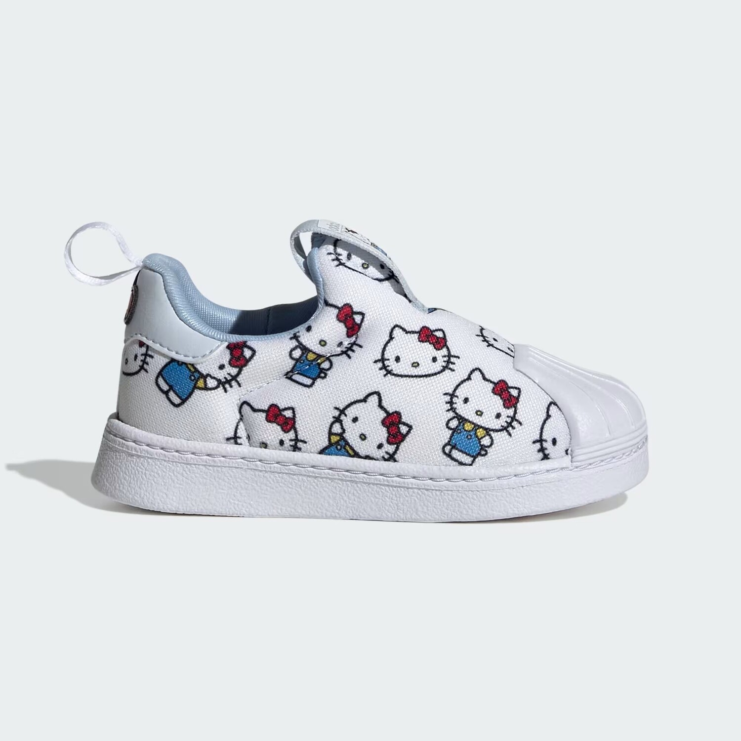 

Кроссовки x Hello Kitty Superstar 360 для детей Adidas, цвет Cloud White/Halo Blue/Glow Blue