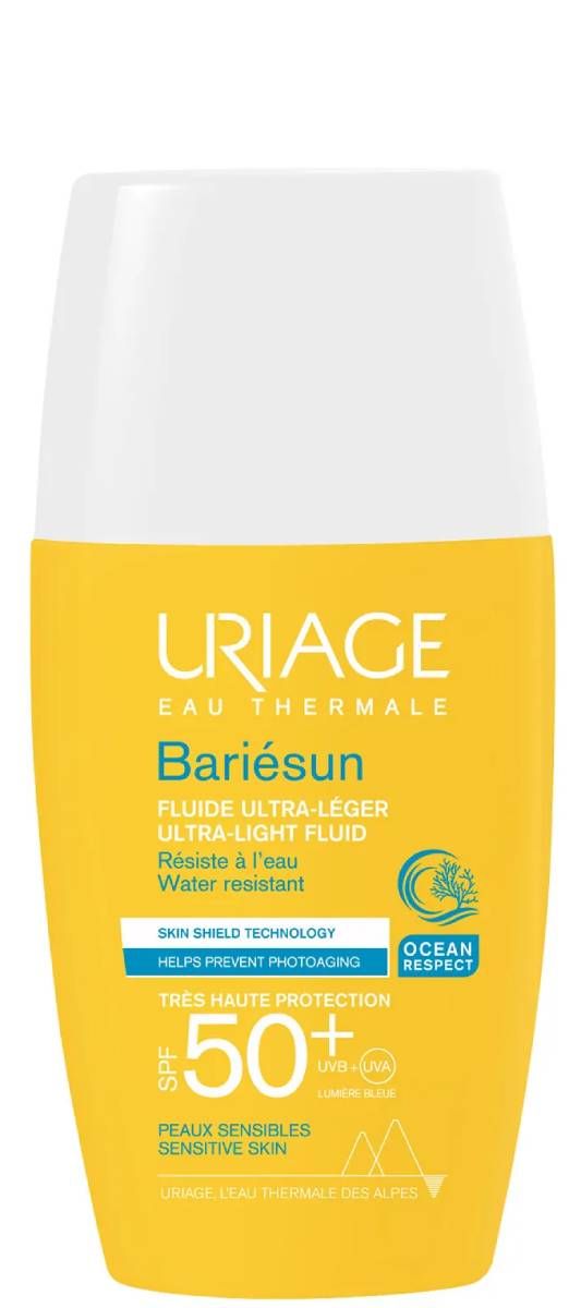 Uriage Bariesun SPF50+ жидкость для лица, 30 ml uriage bariesun spf50 защитная палочка с фильтром 8 ml