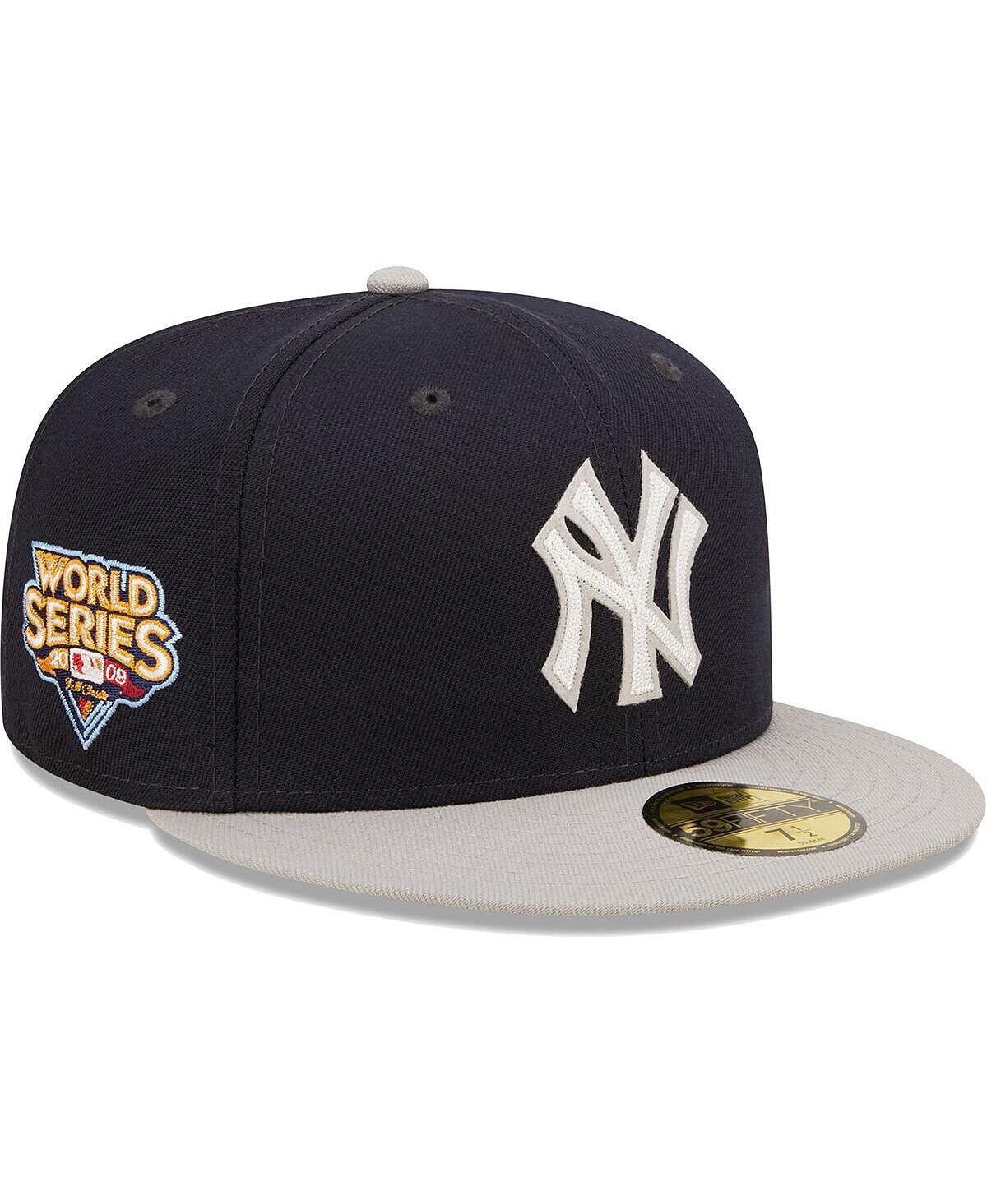 

Мужская темно-синяя, серая облегающая шляпа New York Yankees World Series Champions 2009 Letterman 59FIFTY New Era
