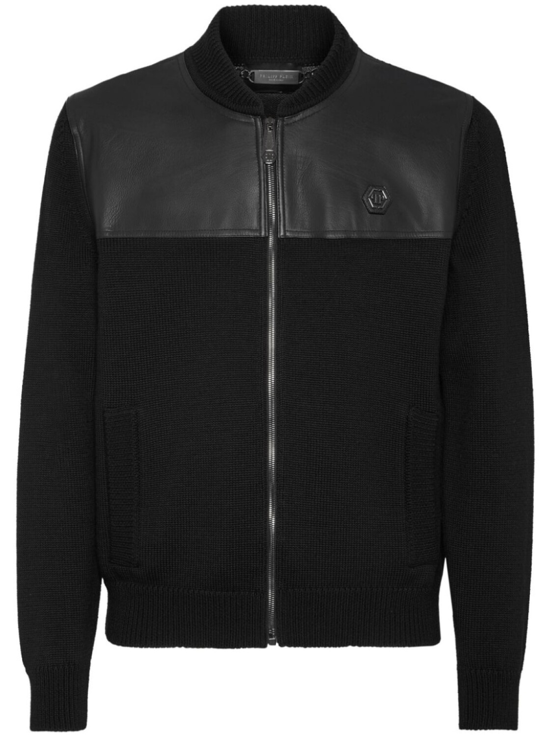 

Куртка-бомбер из мериносовой шерсти Philipp Plein Skull, черный