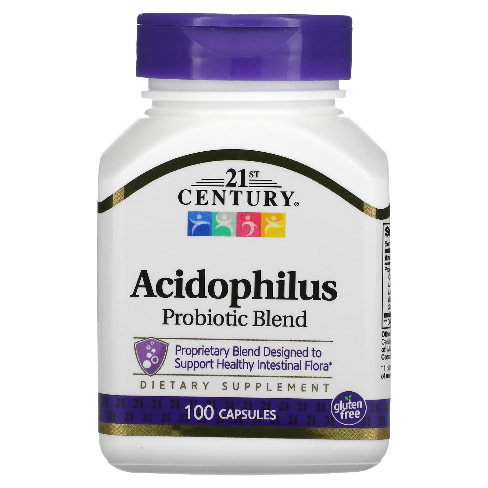 

Смесь пробиотиков Acidophilus, 100 капсул, 21st Century