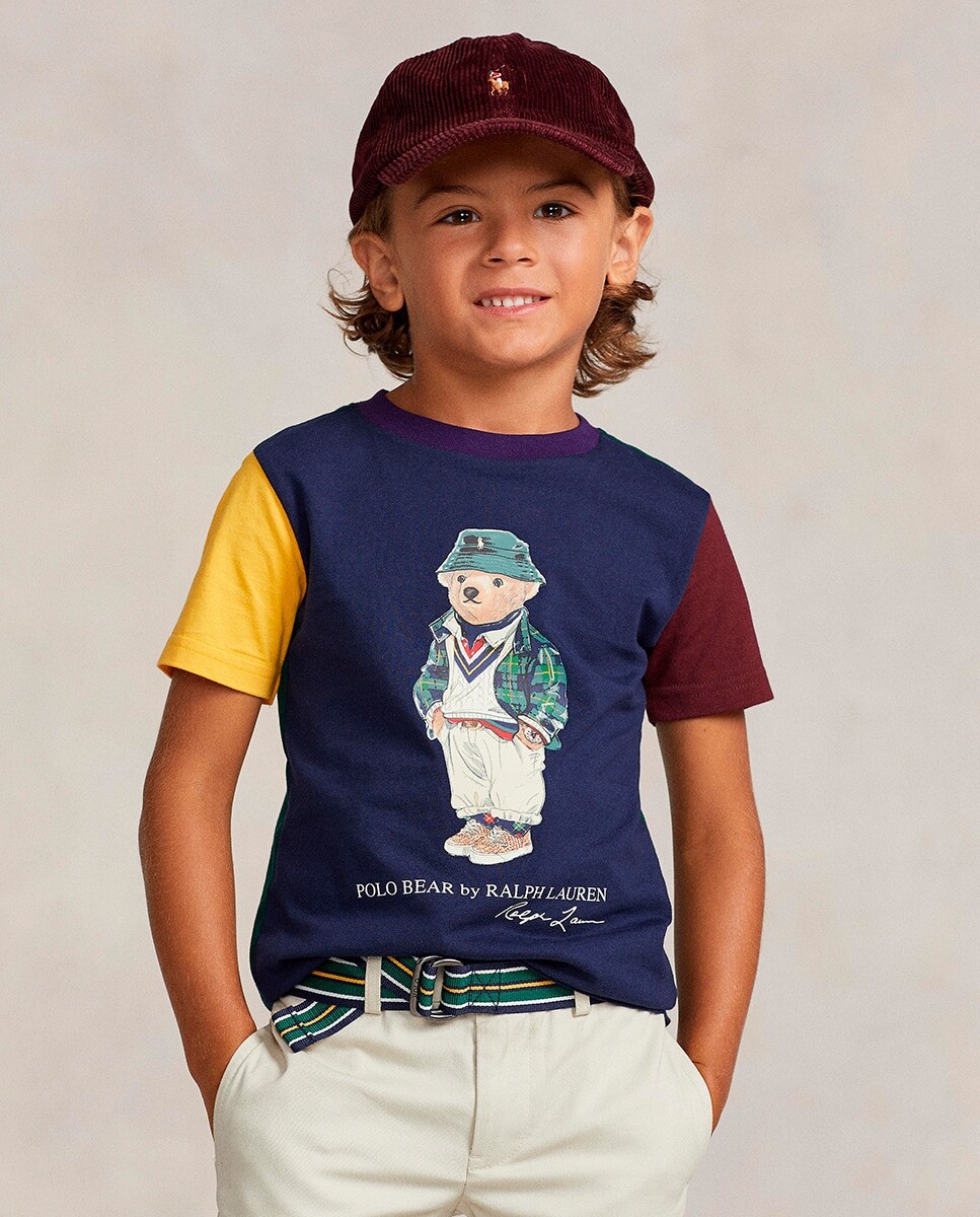 

Футболка-поло Bear для мальчика из 100% хлопка Polo Ralph Lauren, темно-синий