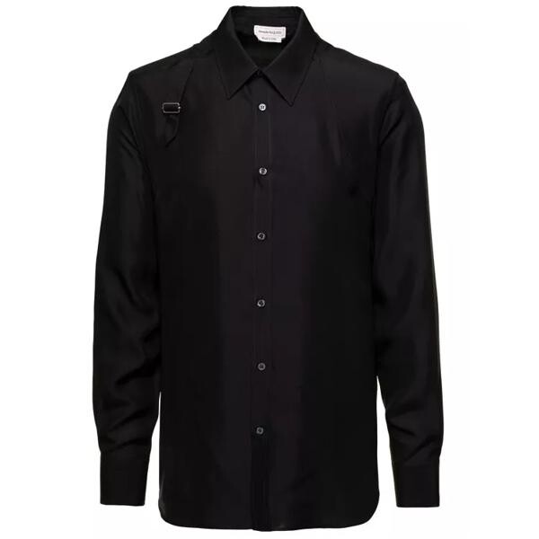 

Футболка long sleeved shirt with harness detail in si Alexander Mcqueen, черный